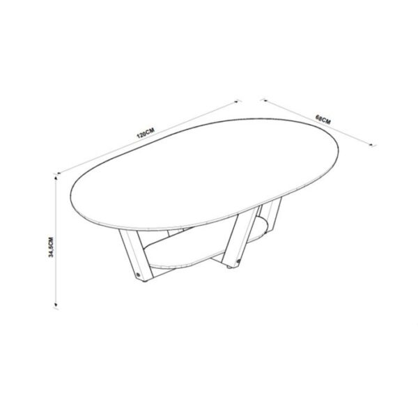 Mesa de Centro para Sala de Estar Oval Elegance - Image 6