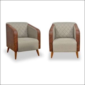 Kit 2 Poltronas Decorativa Silmara Luxo