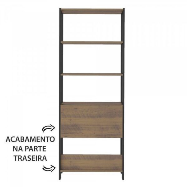 Kit 2 Estantes Multiuso Alta 4 Prateleiras 1 Porta 166cm x 126cm - Image 4