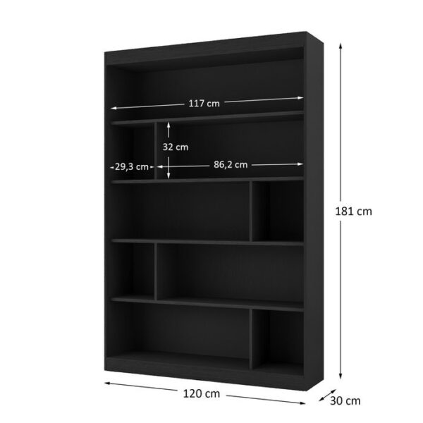 Estante para Livros 4 Prateleiras 181cm x 120cm Home Office - Image 3