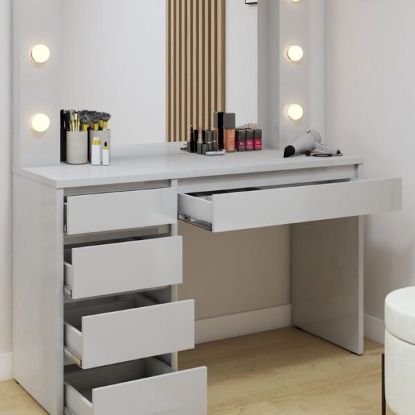 Penteadeira Camarim 5 Gavetas Munique Off White - Image 3